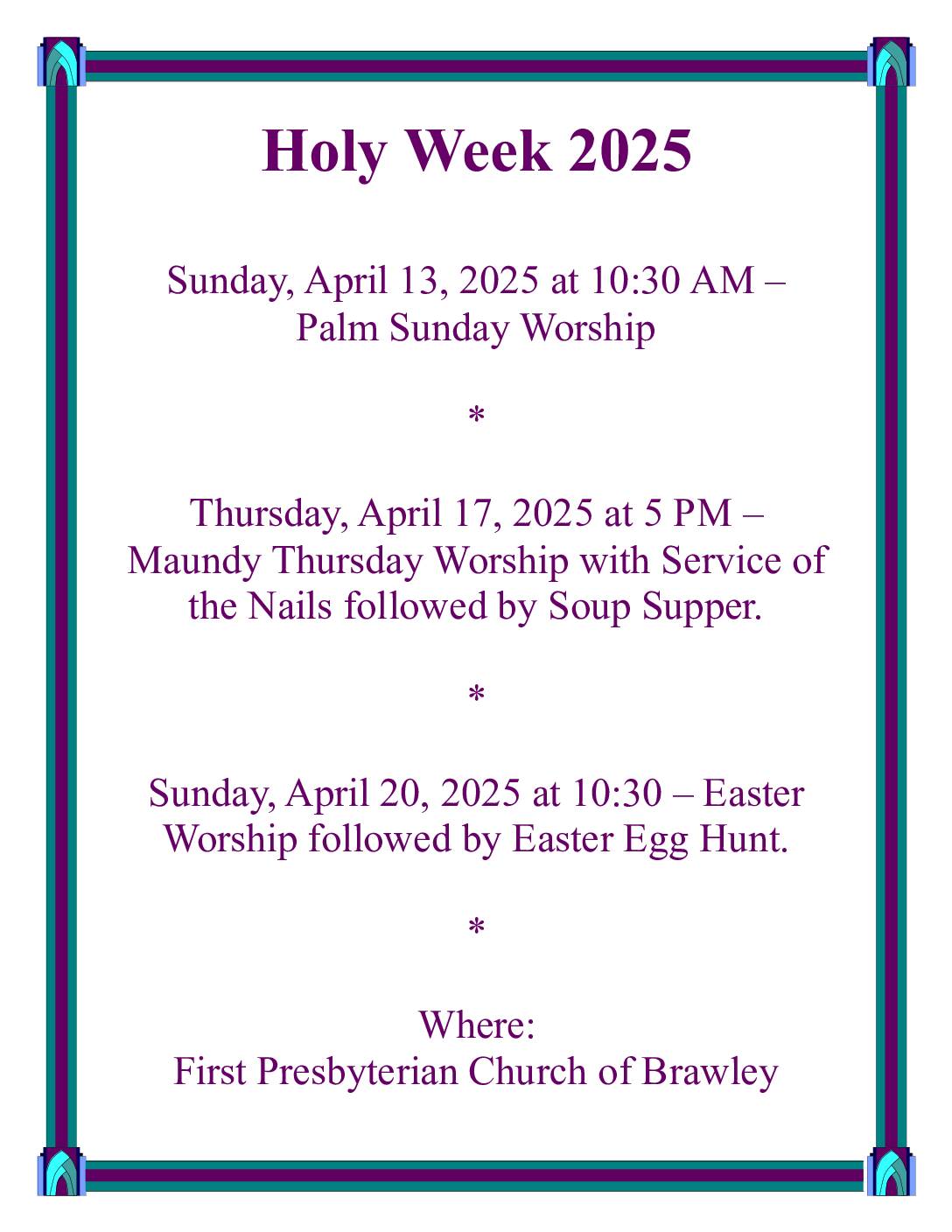 Holy Week